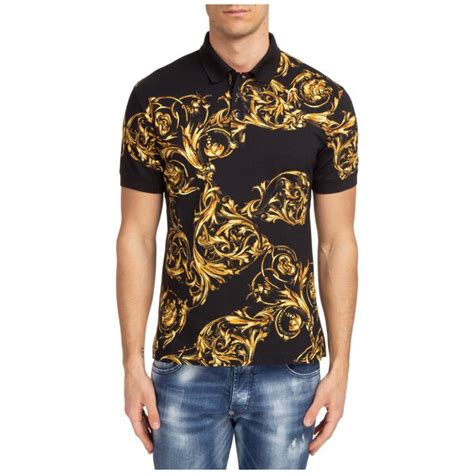 versace baroque collar polo|Versace polo shirts.